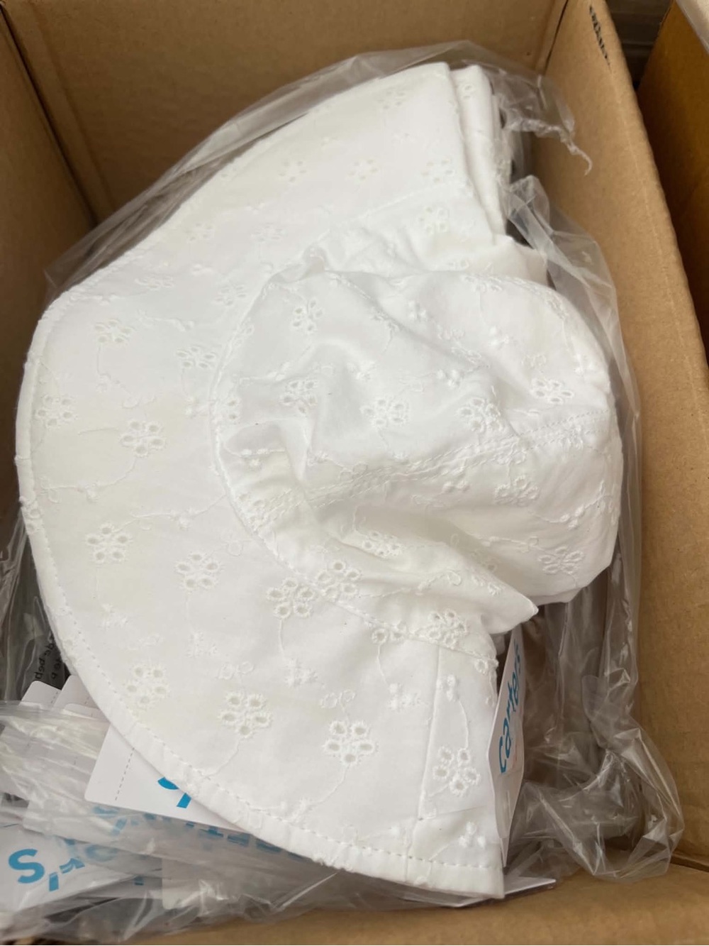 Carter's White Eyelet Bucket Hat